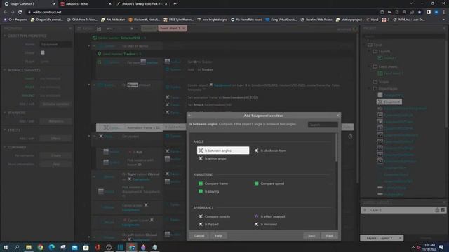 Equip Gear - Inventory Manipulation - Construct 3 Tutorial смотреть онлайн