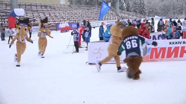 Хоккеисты "Мамонтов Югры" на "Лыжне России" смотреть онлайн