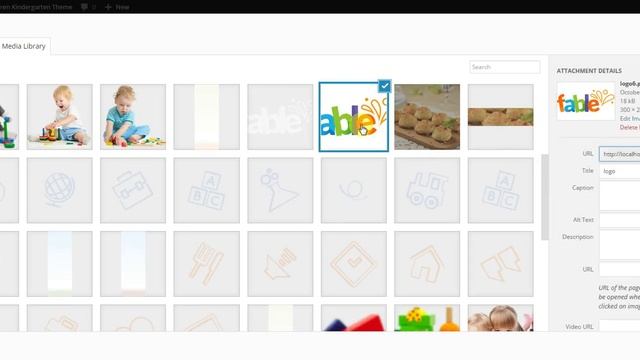 Fable - Children Kindergarten WordPress Theme: Setup Logo in Menu смотреть онлайн