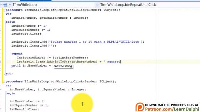 Unit 16.8 | Repeat/Until-Loops In Delphi | Comparing Loops | Avoiding Infinite Loops