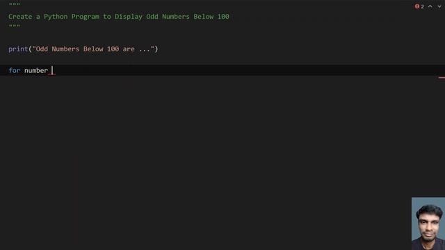 Create a Python Program to Display Odd Numbers Below 100 смотреть онлайн