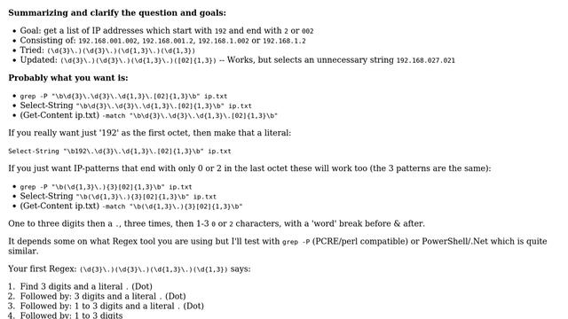 regular expression for selecting ip addresses (2 Solutions!!) смотреть онлайн