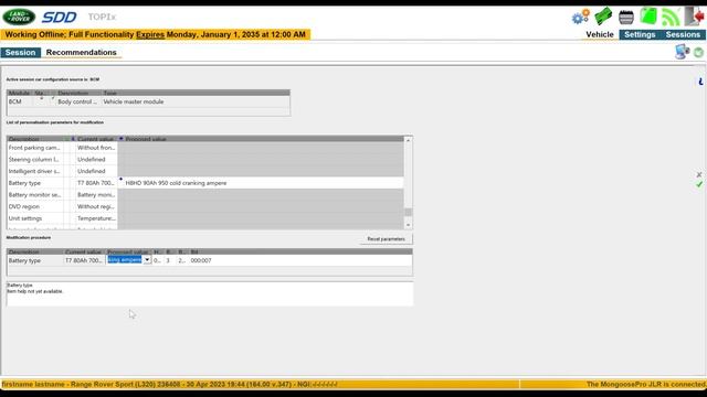 JLR SDD How To get the access code and change the battery type смотреть онлайн