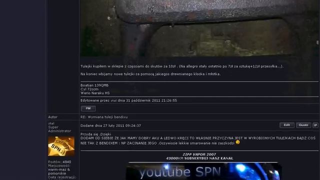 Wymiana tuleji bendixa w skuterze skutery tuning ZAPRASZAMY NA FORUM смотреть онлайн