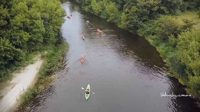 Поход на каяках по Ворскле с клубом Travel Kayak - вид с неба смотреть онлайн