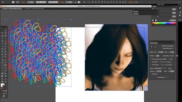 WidthScribe 2 : Width Stamp Curvature Colorful sketch tutorial (Illustrator plugin) смотреть онлайн