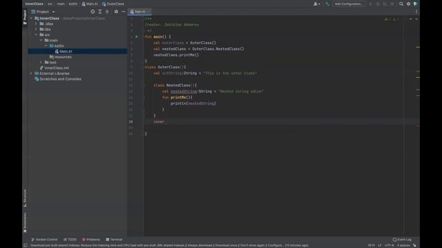 Kotlin dasturlash tili | 31 - Dars, Nested va Inner classlar смотреть онлайн