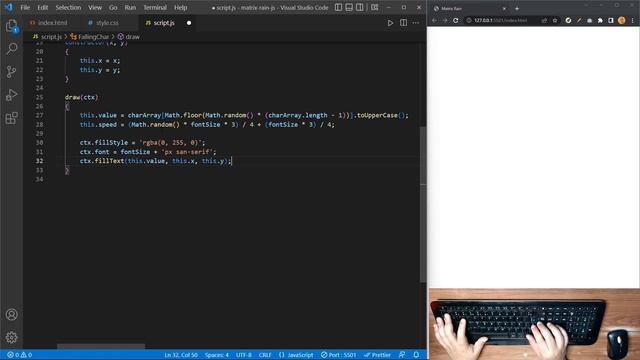 ASMR Programming - Coding a Matrix Rain - No Talking смотреть онлайн