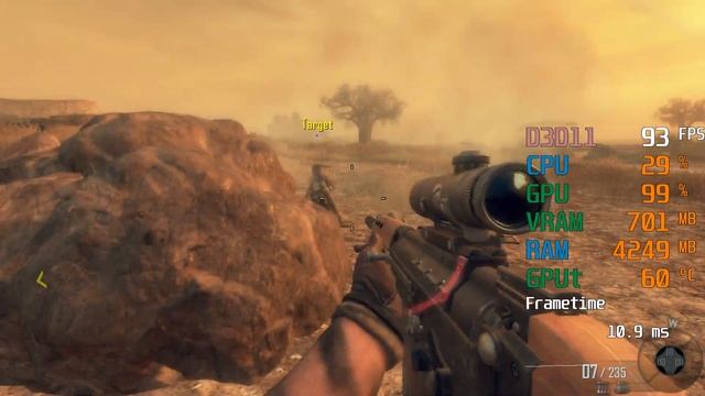 Radeon Vega 8 Graphics -- AMD Ryzen 3 3200G -- Call of Duty COD Black Ops II FPS Test смотреть онлайн