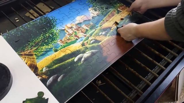 Изготовление деревянного пазла с полноцветным изображением. Деревянный пазл. смотреть онлайн