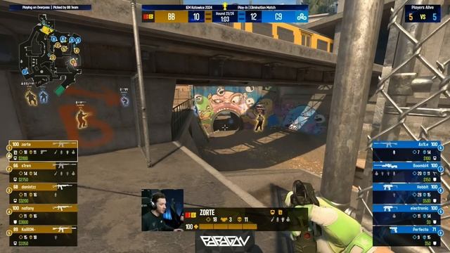 ЛЕГЕНДАРНО! Полный Матч - CLOUD9 Vs BB TEAM - OVERPASS | IEM Katowice 2024