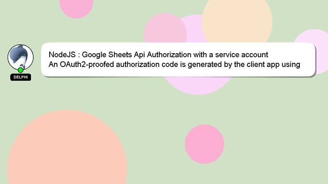 NodeJS : Google Sheets Api Authorization with a service account смотреть онлайн