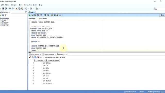ORACLE SQL AND PL/SQL INTERVIEW QUESTION : HOW TO DELETE DUPLICATE RECORDS FROM A TABLE ? |3 ways смотреть онлайн