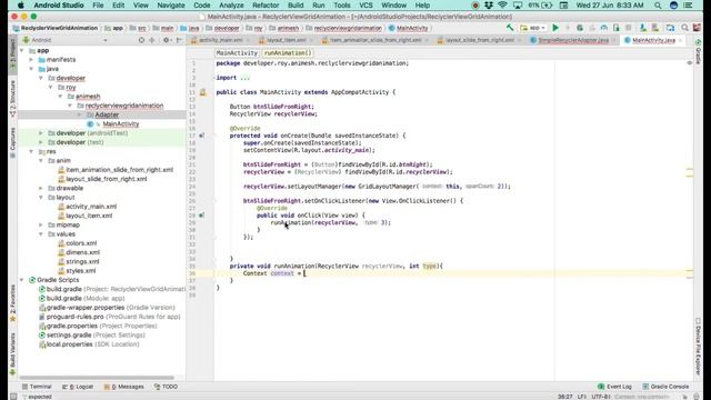 RecyclerView CardView Slide Animation In Android | | Android Tutorials смотреть онлайн