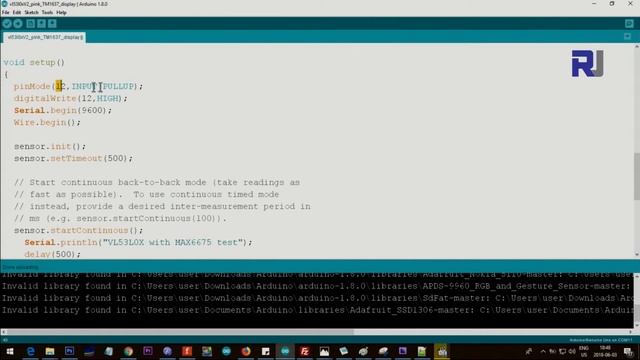 Using VL53L0X 6 pin Laser module with TM1637 LED Display to measure distance смотреть онлайн