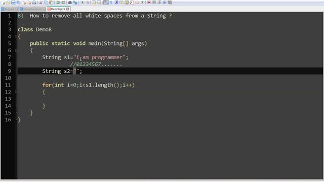Remove all white spaces from a string using Java in Hindi Video - 8. смотреть онлайн