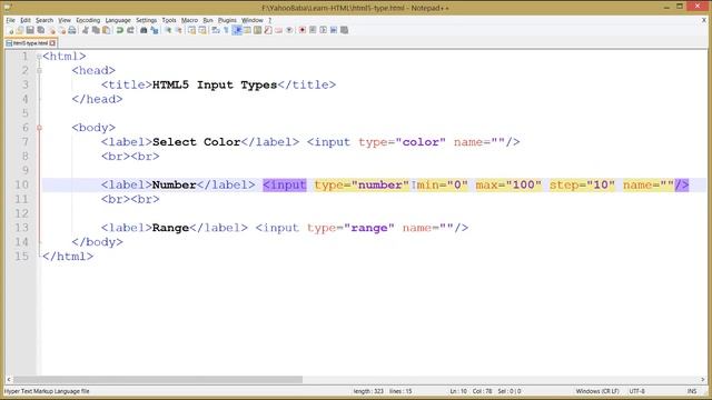 HTML5 New Input Types Tutorial in Hindi / Urdu - Part I смотреть онлайн