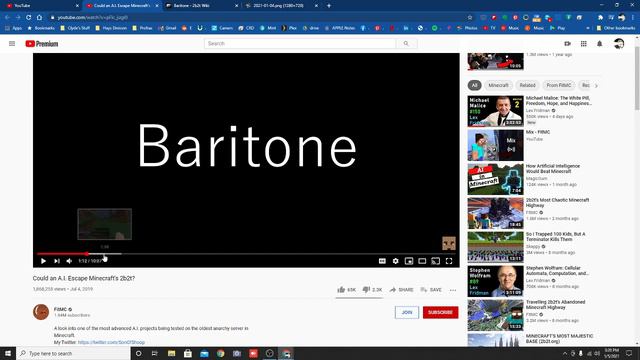 Clyde Hays on Artificial Intelligence in a Minecraft Server. BARITONE! смотреть онлайн