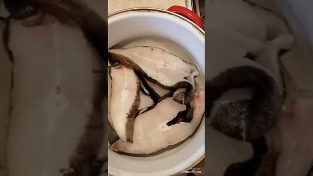 Малосольный палтус.