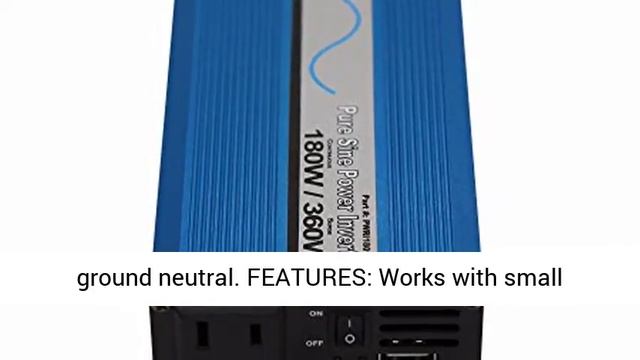 AIMS 180 Watt, 360 Watt Peak, Pure Sine DC to AC Power Inverter, USB Port, Cables Included- Overvie смотреть онлайн