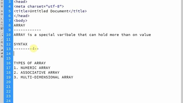 Numeric Array in PHP Hindi/Urdu смотреть онлайн