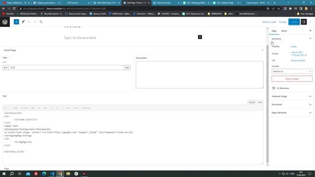 #4 ~ Wysiwyg Editor WordPress+ACF смотреть онлайн