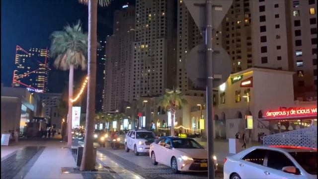 JBR, The Walk, Dubai, UAE at night | #wowJBR - Jumeirah Beach Residence things to do & Activities смотреть онлайн