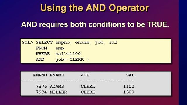 Restricting and Sorting Data by SQL смотреть онлайн