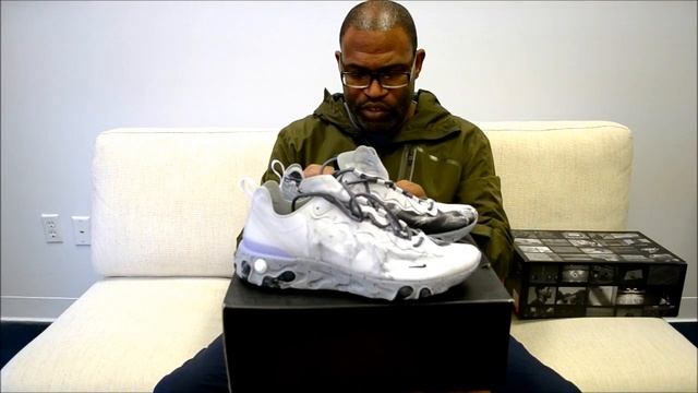 Nike React Element 55 KL CJ3312-001 Pure Platinum/Clear-Wolf Grey смотреть онлайн
