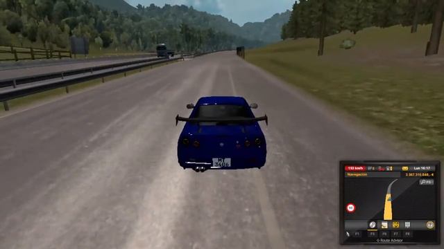 Euro Truck Simulator 2 probando un nuevo nissan skyline r34 смотреть онлайн