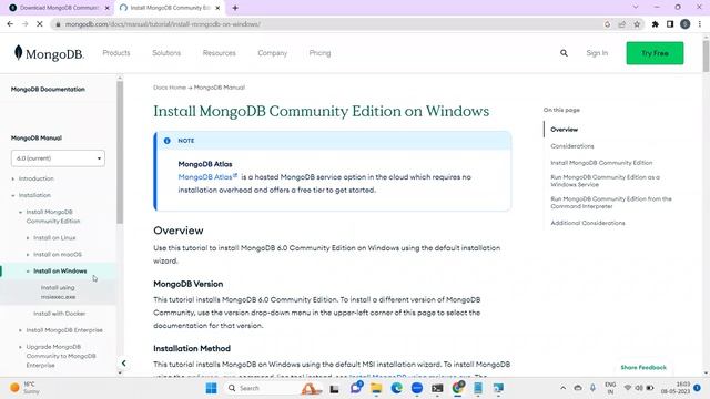 Install MongoDB on your system windows [Hindi/Urdu] смотреть онлайн
