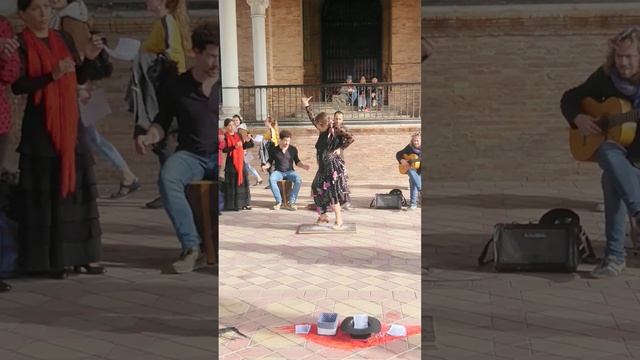 Street Flamenco in Sevilla, Plaza de España, Spain, Part 4 смотреть онлайн