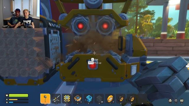 Игра SCRAP MECHANIC выживание - Даник сделал REFINEBOT для очистки разных материалов на базе смотреть онлайн