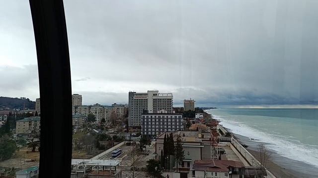 #Гагра .Колесо обозрений. Город с высоты птичьего полéта.февраль 2023.3ч.#абхазия