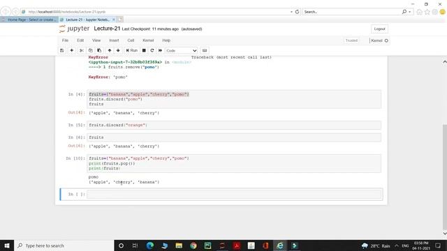 Python in Telugu|Lecture-21|Remove python Set-Items and looping through set-Items|LectureswithAkhil смотреть онлайн