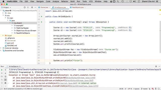Java IO | How to write & read multiple objects from a file смотреть онлайн