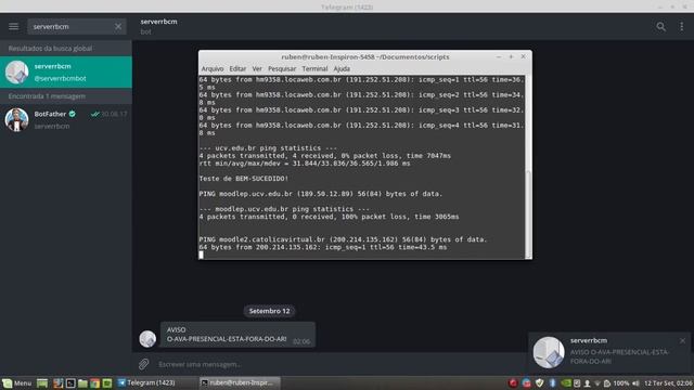 Script de Monitoramento de servidores via telegram смотреть онлайн