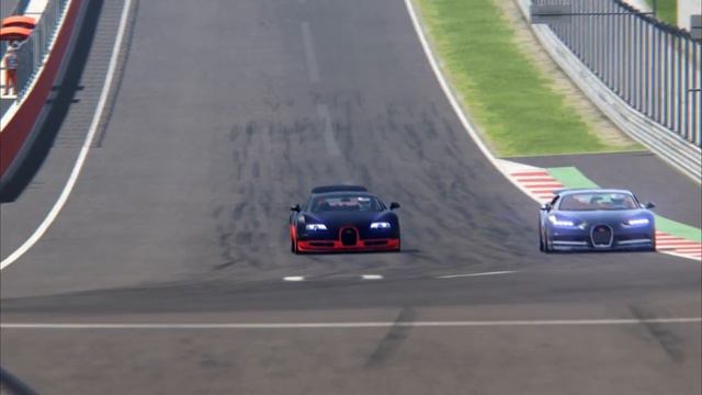 Bugatti Veyron 16.4 Super Sport vs Bugatti Chiron at Red Bull Ring смотреть онлайн