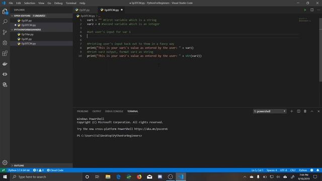 Python For Beginners Ep. 3 - Input and Comments!! смотреть онлайн