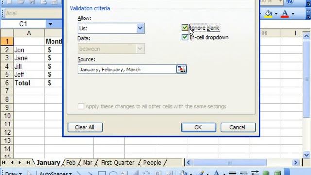 Excel 2003 Tutorial Cell Validation Microsoft Training Lesson 18.7 смотреть онлайн