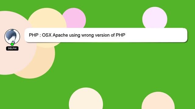 PHP : OSX Apache using wrong version of PHP смотреть онлайн