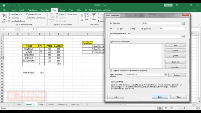 How to use Solver tool in Excel. - In Hindi смотреть онлайн