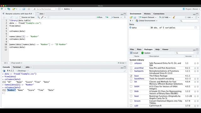 How to rename columns of a data frame in R (1 minute) смотреть онлайн