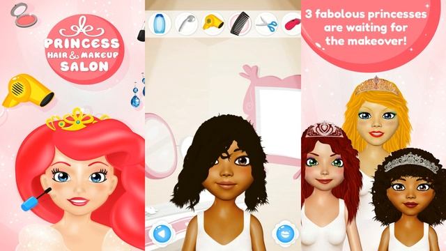 Princess Hair & Makeup Salon Bubadu android gameplay games for girls смотреть онлайн