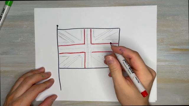 Как нарисовать Флаг Великобритании смотреть онлайн