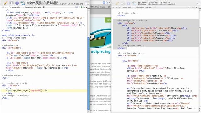 WordPress Tutorial: Customizing Header 4/4 [HTML 2 WordPress screencast] смотреть онлайн