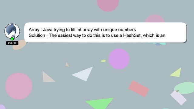 Array : Java trying to fill int array with unique numbers смотреть онлайн