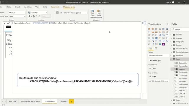 DAX Language - OPENINGBALANCE MONTH, QUARTER and YEAR Functions in Power BI смотреть онлайн