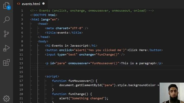 #07 ?What is an Event in JavaScript | onclick, onchange, onmouseover, onmouseout, onload |How to Us смотреть онлайн