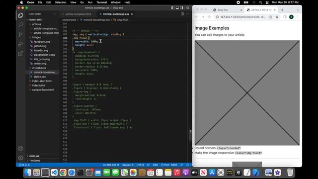 Learn HTML, CSS, and Bootstrap by building a blog site. Part 9) Images смотреть онлайн